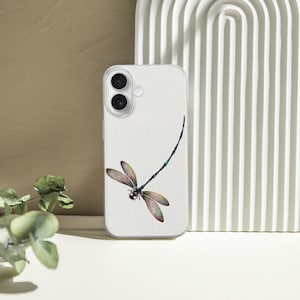 Funda para teléfono con diseño de libélula en acuarela para iPhone 17e, 17Air, 17Pro Max, 17Pro, 16e, 16Plus, 16Pro Max, 15, 15Plus, 15Pro, 14, 14Pro, 13 y 12. imagen 16