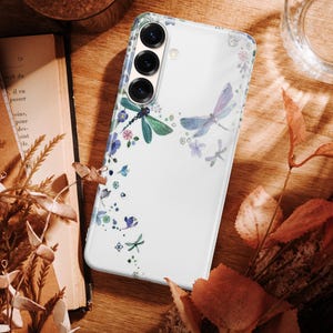 Dragonfly Phone Case Watercolor Dragonfly Art Cover For Samsung S26 S26 Ultra S25 FE S25 Edge S25 Ultra S24 FE S24 Ultra S23 FE S22 A16 A56 image 11