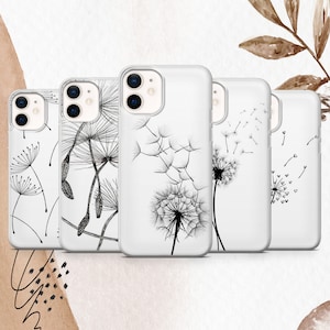 Coque de téléphone pissenlits Art housse pour iphone 16e 16Pro Max 15 14 13 Samsung S25 S24 Ultra S23 FE A15 Google Pixel 9A 9Pro XL 8A 7A 6