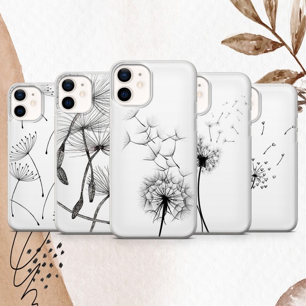 Pusteblumen Handytasche Dandelion Art Cover für iPhone 15 15Pro Max 14Pro 13Pro Max 12 Samsung S24 S23 S22 S21 fe Google Pixel 8 7A 7 7 Pro 6