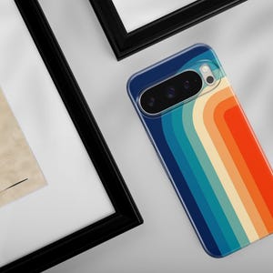 Cover per telefono retrò con strisce retrò anni '70 per Google Pixel 11 11 Pro 11 Pro XL 10A 10 Pro 10 Pro XL 9 Pro 9A 9 Pro XL 8Pro 8A 7A 7 Pro 6Pro immagine 8