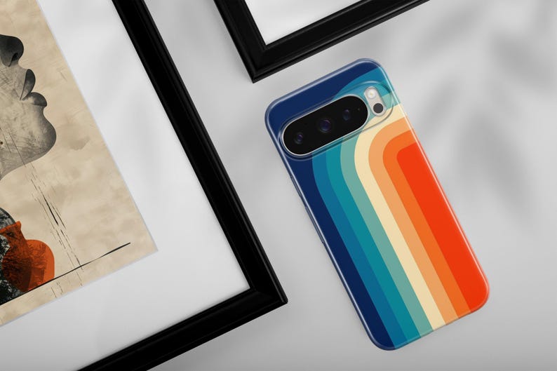 Cover per telefono retrò con strisce retrò anni '70 per Google Pixel 11 11 Pro 11 Pro XL 10A 10 Pro 10 Pro XL 9 Pro 9A 9 Pro XL 8Pro 8A 7A 7 Pro 6Pro immagine 8