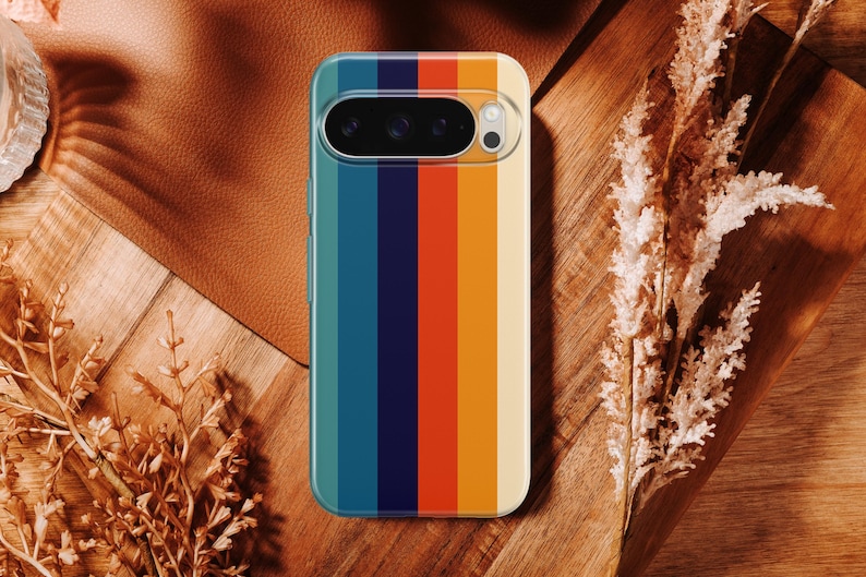 Cover per telefono retrò con strisce retrò anni '70 per Google Pixel 11 11 Pro 11 Pro XL 10A 10 Pro 10 Pro XL 9 Pro 9A 9 Pro XL 8Pro 8A 7A 7 Pro 6Pro immagine 14