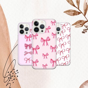 Funda con lazo rosa para iPhone 16e, 16Pro Max, 15, 14 y 13, Google Pixel 9A, 9Pro XL, 8A, 7A, Samsung Galaxy S25, S24 Ultra, S23 FE, A15 y A56.