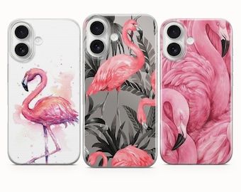 Flamingo Phone Case Pink Flamingo Art Cover For iPhone 17e 17Pro Max 16e 16Plus 16Pro Max 15 15Plus 15Pro 14Pro Max 14Plus 14Pro 13Pro 12 11