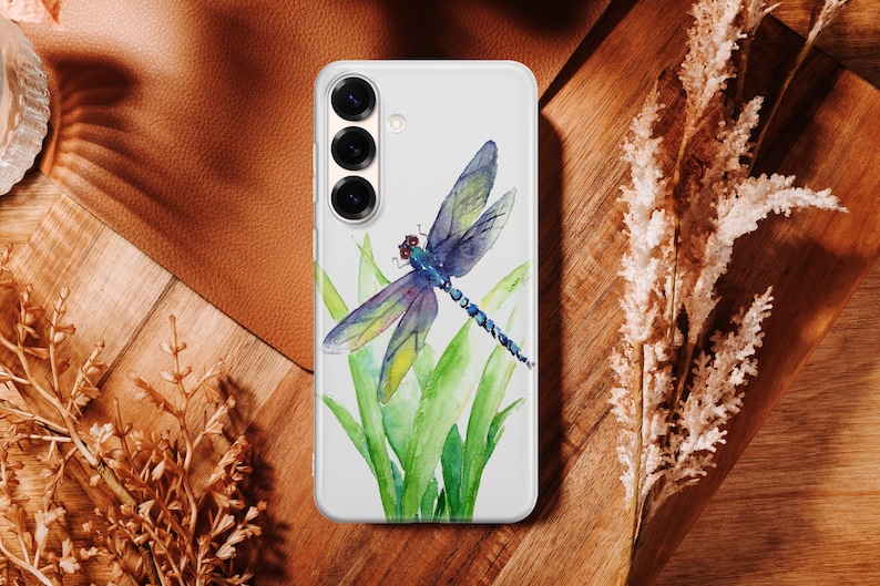Dragonfly Phone Case Watercolor Dragonfly Art Cover For Samsung S26 S26 Ultra S25 FE S25 Edge S25 Ultra S24 FE S24 Ultra S23 FE S22 A16 A56 image 13