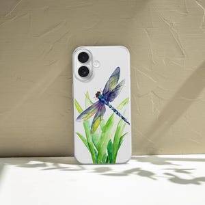 Funda para teléfono con diseño de libélula en acuarela para iPhone 17e, 17Air, 17Pro Max, 17Pro, 16e, 16Plus, 16Pro Max, 15, 15Plus, 15Pro, 14, 14Pro, 13 y 12. imagen 15