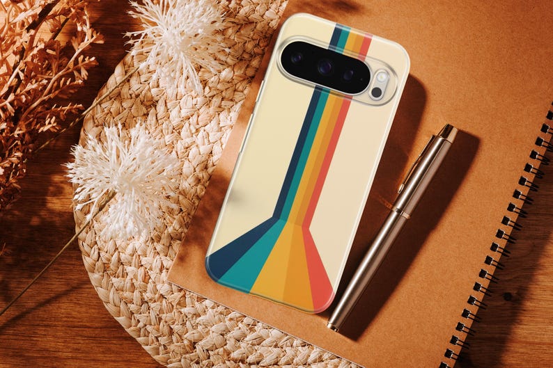 Cover per telefono retrò con strisce retrò anni '70 per Google Pixel 11 11 Pro 11 Pro XL 10A 10 Pro 10 Pro XL 9 Pro 9A 9 Pro XL 8Pro 8A 7A 7 Pro 6Pro immagine 13