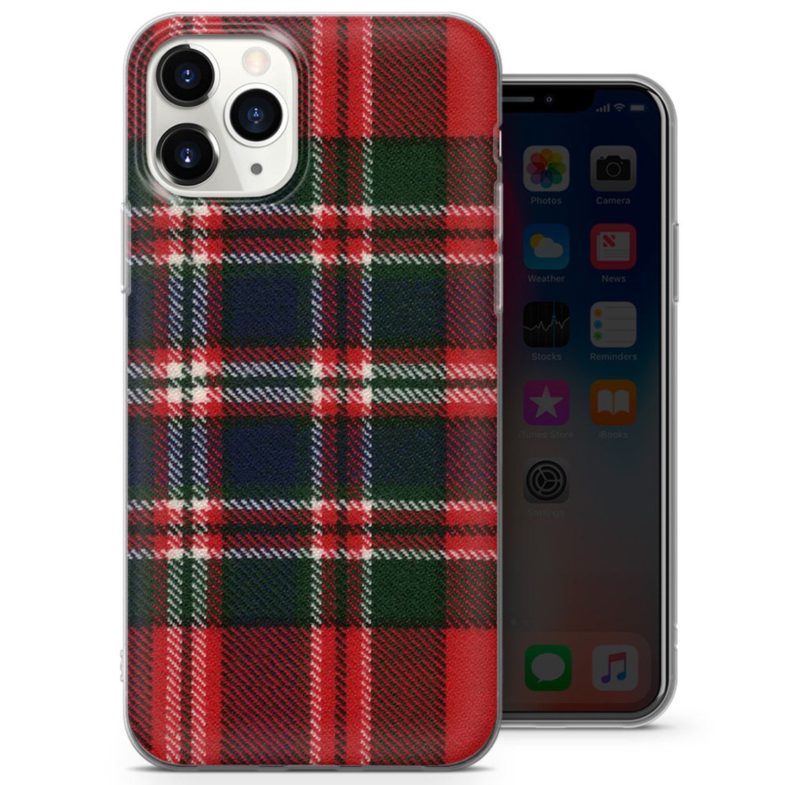 Tartan Case Flannel Case iPhone 11 Case iPhone 12 Case iPhone Etsy