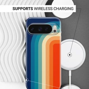 Cover per telefono retrò con strisce retrò anni '70 per Google Pixel 11 11 Pro 11 Pro XL 10A 10 Pro 10 Pro XL 9 Pro 9A 9 Pro XL 8Pro 8A 7A 7 Pro 6Pro immagine 6