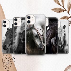 Custodia per telefono a forma di cavallo, per iPhone 16e 16Pro Max 15 14 13Pro 12 11 Samsung S25 S24 Ultra S23 S22 A15 A56 Google Pixel 9A 9Pro XL 8A 7A