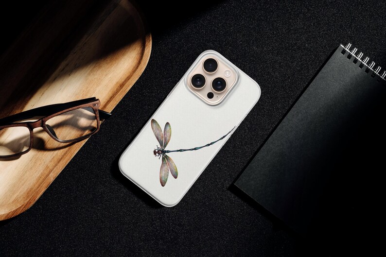 Funda para teléfono con diseño de libélula en acuarela para iPhone 17e, 17Air, 17Pro Max, 17Pro, 16e, 16Plus, 16Pro Max, 15, 15Plus, 15Pro, 14, 14Pro, 13 y 12. imagen 13