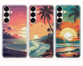 Sunset Beach Phone Case Beach Cover For Samsung S26 Ultra S26 Plus S25 FE S25 Ultra S25 Edge S24 Ultra S23 FE S22 S21 A15 A16 A37 A56 A57