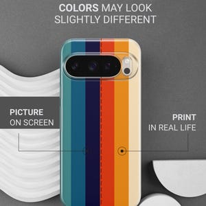 Cover per telefono retrò con strisce retrò anni '70 per Google Pixel 11 11 Pro 11 Pro XL 10A 10 Pro 10 Pro XL 9 Pro 9A 9 Pro XL 8Pro 8A 7A 7 Pro 6Pro immagine 7