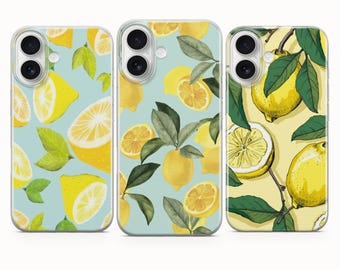 Yellow Lemon Phone Case Lemon Cover For iPhone 17e 17Pro Max 16e 16Pro 15 14 Google Pixel 10A 10Pro XL 9 8A Samsung Galaxy S26 S25 S24 A56