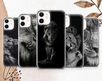 Coque Lion mignon imprimé lion pour iPhone 15 15Pro Max 14Pro 13Pro Max 12 11 Samsung S24 S23 S22 S21 FE Google Pixel 8 8A 8Pro 7A 7Pro 7 6