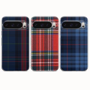 Plaid Phone Case Tartan Fabric Print Cover For Google Pixel 10A 10Pro XL 9A 8A 7 iPhone 17e 17Pro 16e 16Pro 15 14 13 Samsung S26 S25 S24 A57