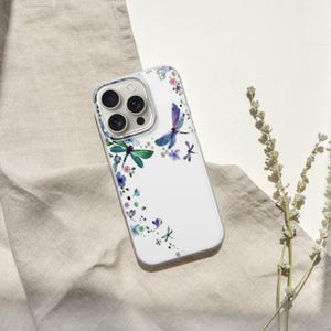 Funda para teléfono con diseño de libélula en acuarela para iPhone 17e, 17Air, 17Pro Max, 17Pro, 16e, 16Plus, 16Pro Max, 15, 15Plus, 15Pro, 14, 14Pro, 13 y 12. imagen 14