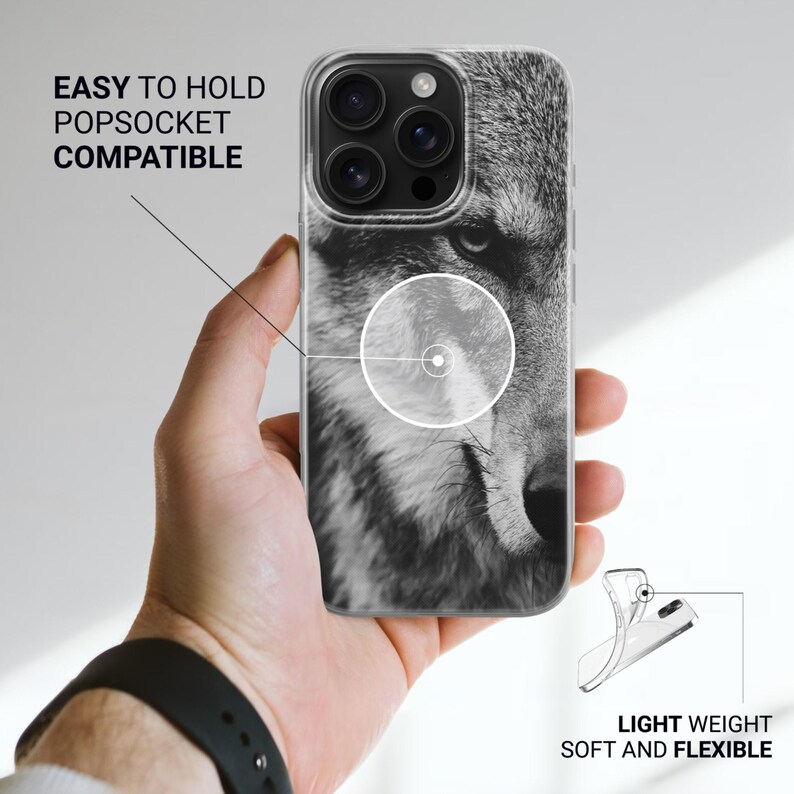 Funda para teléfono Wolf, funda Forest Wolf para iPhone 17e 17Pro Max 16e 16Pro 15 15Pro 15Pro Max 14 14Pro 13 13Pro 13Pro Max 12 12Pro 12Pro Max 11Pro imagen 7