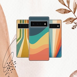 Retro Style Phone Case Retro Stripes Cover For Google Pixel 10Pro XL 9A 9Pro 8A 7A 6 Samsung S25 S24 S23 A16 iPhone 17Air 17Pro 16e 16Pro 15