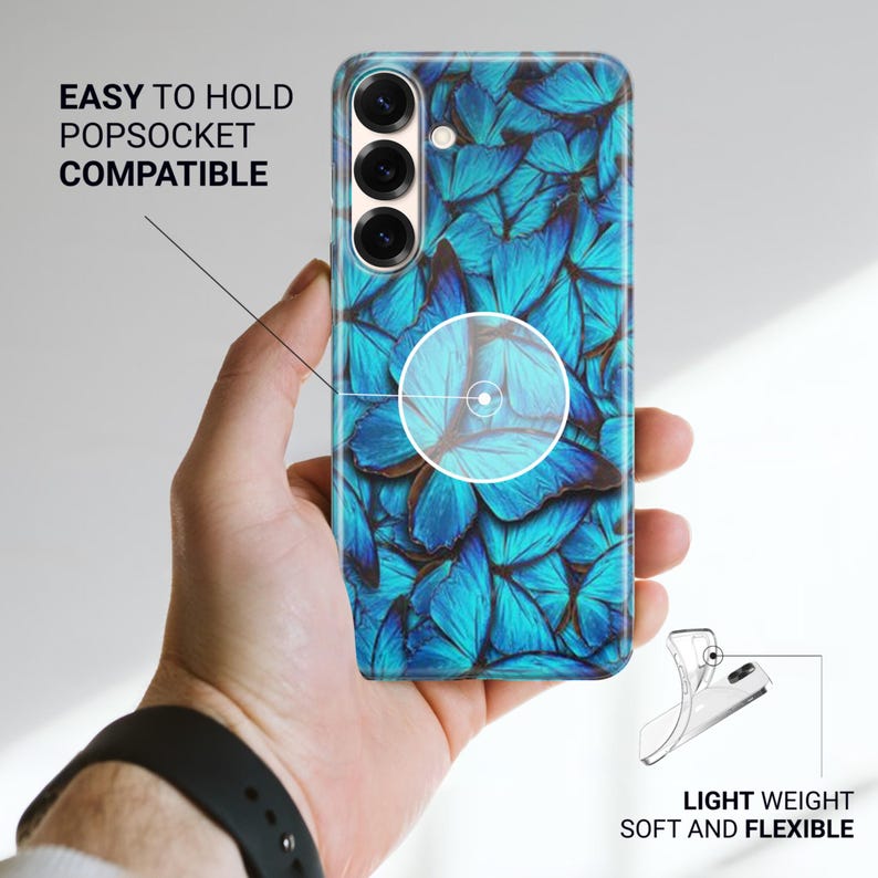 Butterfly Phone Case Butterflies Cover For Samsung S26 S26 Ultra S26 Plus S25 FE S25 Ultra S25 Edge S24 Ultra S24 FE S23 FE S23 S22 A16 A56 image 7