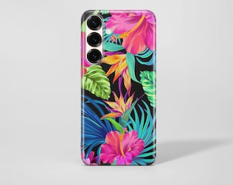 Tropical Flowers Phone Case Hibiscus Cover For Samsung Galaxy S26 Plus S26 Ultra S25 FE S25 Edge S25 Plus S24 Ultra S23 S22 S21 A15 A16 A56