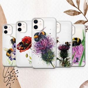 Bumblebee Handytasche Honey Bee Cover Für iPhone 16e 16Pro Max 15 14 13 12 11 Samsung S25 S24 Ultra S23 FE A15 Google Pixel 9A 9Pro XL 8A 7A