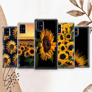 Custodia per telefono con girasoli, custodia artistica con girasoli per Samsung S25 S25 Ultra S25 Edge S24 FE S24 Ultra S23 FE S23 Ultra S22 S21 Ultra S21 FE A15 A56