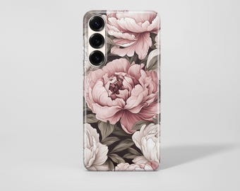 Pfingstrose Blume Handytasche Floral Cover für Samsung Galaxy S26 S26 Ultra S26 Plus S25 S25 FE S25 Ultra S25 Rand S24 FE S24 Ultra S23 FE A16 A56