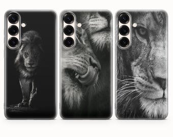 Lion Print Phone Case Cute Lion Cover For Samsung S26 S26 Plus S26 Ultra S25 S25 FE S25 Ultra S25 Edge S24 FE S24 Ultra S23 S22 S20 FE A56