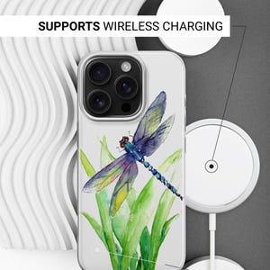 Funda para teléfono con diseño de libélula en acuarela para iPhone 17e, 17Air, 17Pro Max, 17Pro, 16e, 16Plus, 16Pro Max, 15, 15Plus, 15Pro, 14, 14Pro, 13 y 12. imagen 6