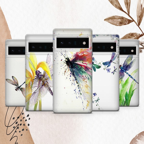 Housse pour téléphone libellule aquarelle, motif artistique libellule, étui pour Google Pixel 8A 8Pro 8 7A 7Pro 7 6Pro 6A 6 XL 5A 4A 4XL 4 3A