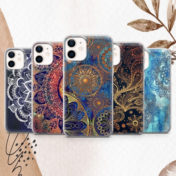 iPhone・スマホケース Society6 omulyana red gallery mandala Mandala Phone Case Mandala Art Cover for iPhone 14, 13, 12
