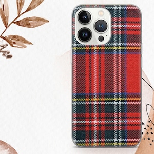 Plaid Phone Case Tartan Fabric Print Cover For iPhone 16e 16Pro Max 15 14 Samsung S25 Edge S24 Ultra S23 A15 A56 Google Pixel 9A 9Pro XL 8A