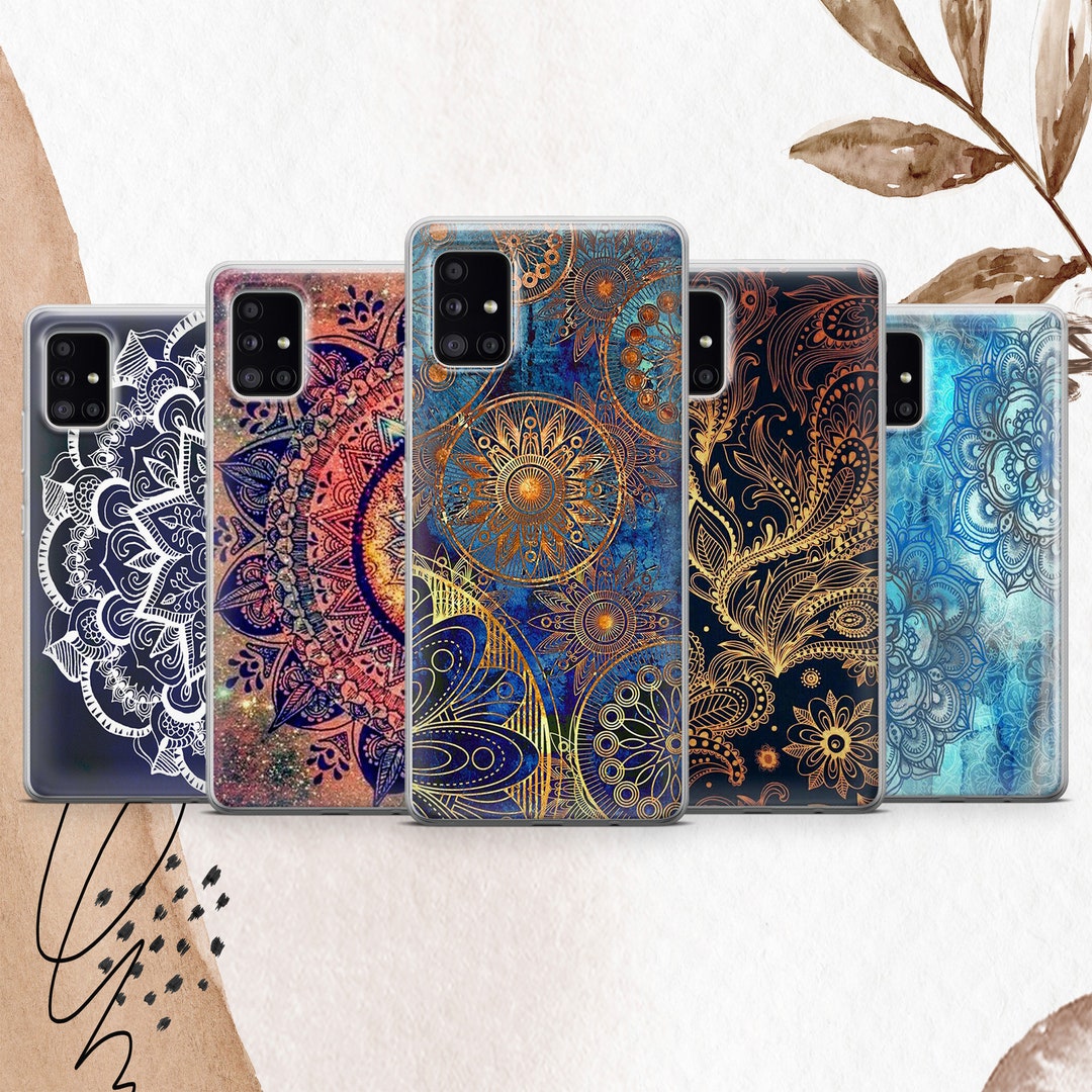 Schaflie Compatible With Galaxy S23 FE 5G Case Mandala Embossed PU