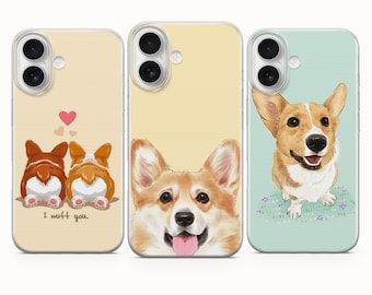 Corgi Phone Case Cute Corgi Puppy Cover For iPhone 17e 17Pro 16e 16Pro 15 14 13 12 Google Pixel 10A 10Pro XL 9 8A Samsung Galaxy S26 S25 S24