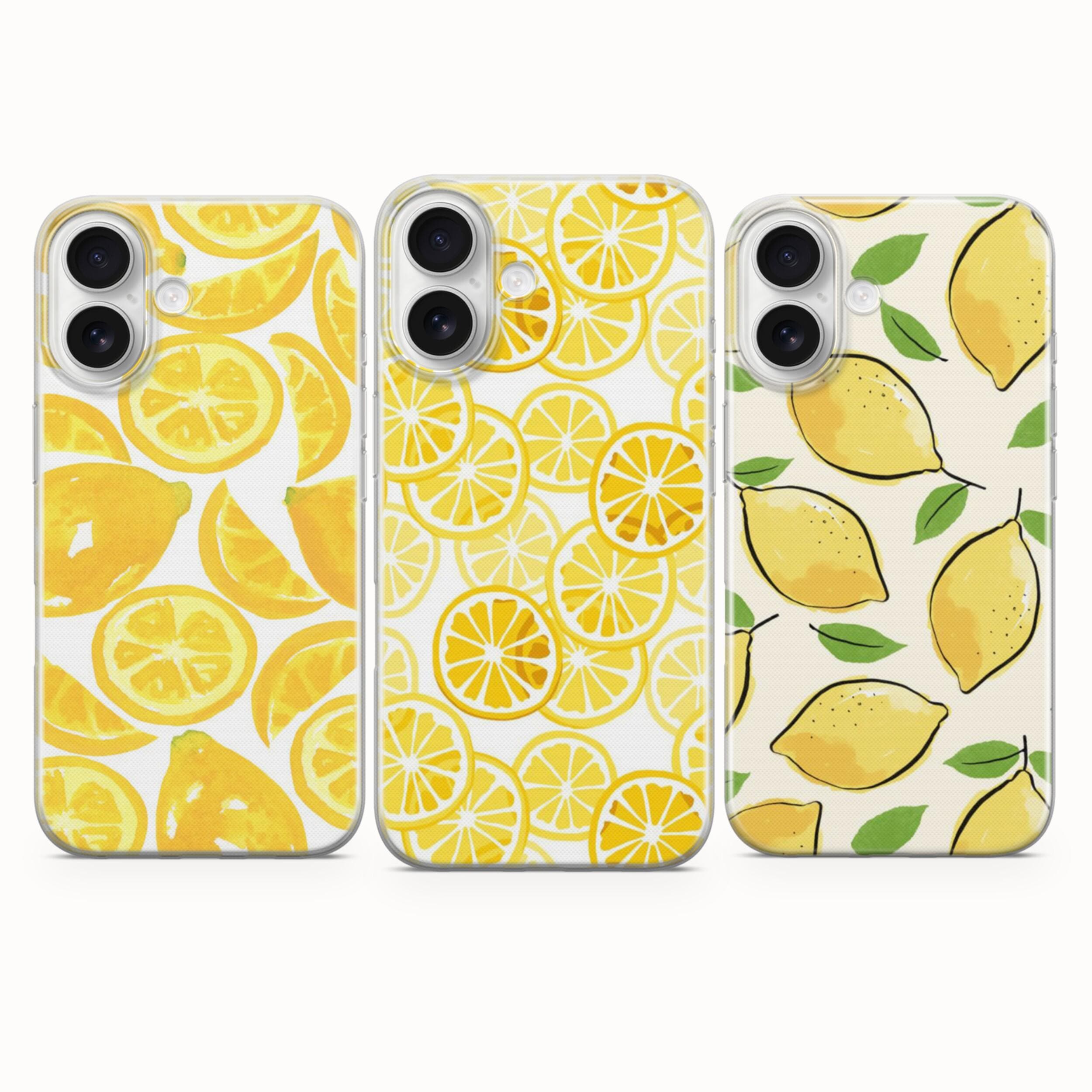 Lemon Pattern Phone Case Yellow Fruit Cover for iPhone 17e 17pro