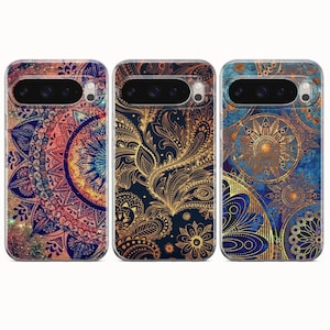 Funda de teléfono con diseño de mandala para Google Pixel 10, 10Pro, 10Pro XL, 9, 9A, 9 ProXL, 9Pro, 8A, 8 Pro, 8, 7A, 7, 7Pro, 6, 6 Pro, 6A XL, 5A, 4A, 4