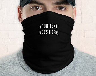 Personlig halsduk, Anpassad ansiktsmask med logotyp och text, Anpassad skidmask, Gåva till anställd/kollega Högkvalitativt tvättbart återanvändbart tyg