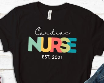 Cardiac Nurse Shirt, Custom Nurse Gift, Nursing Grad Gift, Cardiology Heart Nurse Tee, Future Cardiac ICU Nurse Sweatshirt, Tank Top, Hoodie