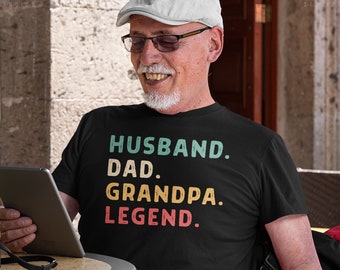 Custom Grandpa Shirt, Gift for Grandpa, Husband Dad Grandpa Legend, Grandfather Sweatshirt, Grandparent Hoodie, 70th Birthday 60th 80th Tank