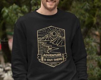 Camping Sweatshirt, Berge Pullover, Wander Abenteuer Pullover, Reise Sweatshirt, Wandern Hoodie, Camping Geschenke, Sunshine Sommer Shirt