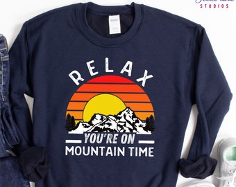 Mountain Sweatshirt, Nature Lover Gift, Mountain Bike Tshirt, Camping Hoodie Women, Outdoors Adventure Men National Park Forest Vacation Tee