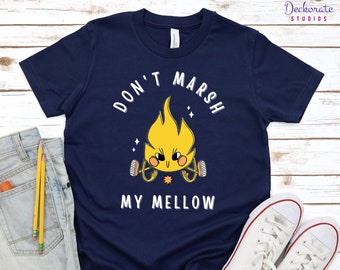 Kids Camping Shirt, Don't Marsh My Mellow, Happy Camper Toddler Tshirt, Funny Boys Girls Summer Camp Gift, Womens Glamping Sweatshirt Hoodie