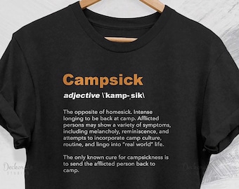 Camp sick, funny camping premium t shirt, campsick definition tee summer camp womens nature outdoors Campfire tshirt, Gift for nature lover