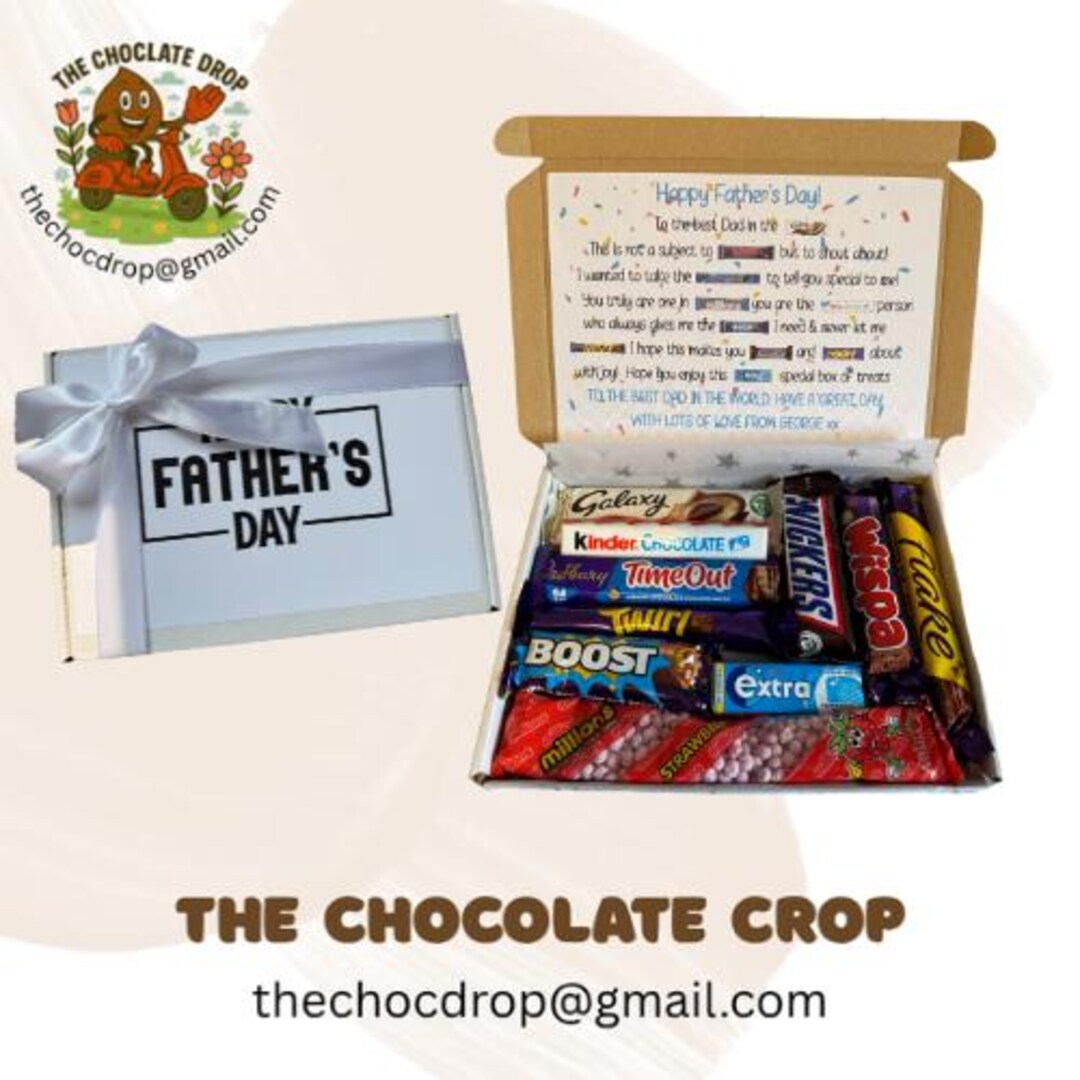 Father's Day Chocolate Gift Box, Letterbox Treats With Card - Etsy