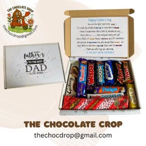 Fijne Vaderdag, 11 chocoladeletters: brievenbus chocolade, selectiedoos, papa, papa, opa met GRATIS KAART