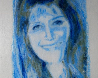 DALIDA Board 24 / 30cm mixed media (french artist residing in the France.Original)