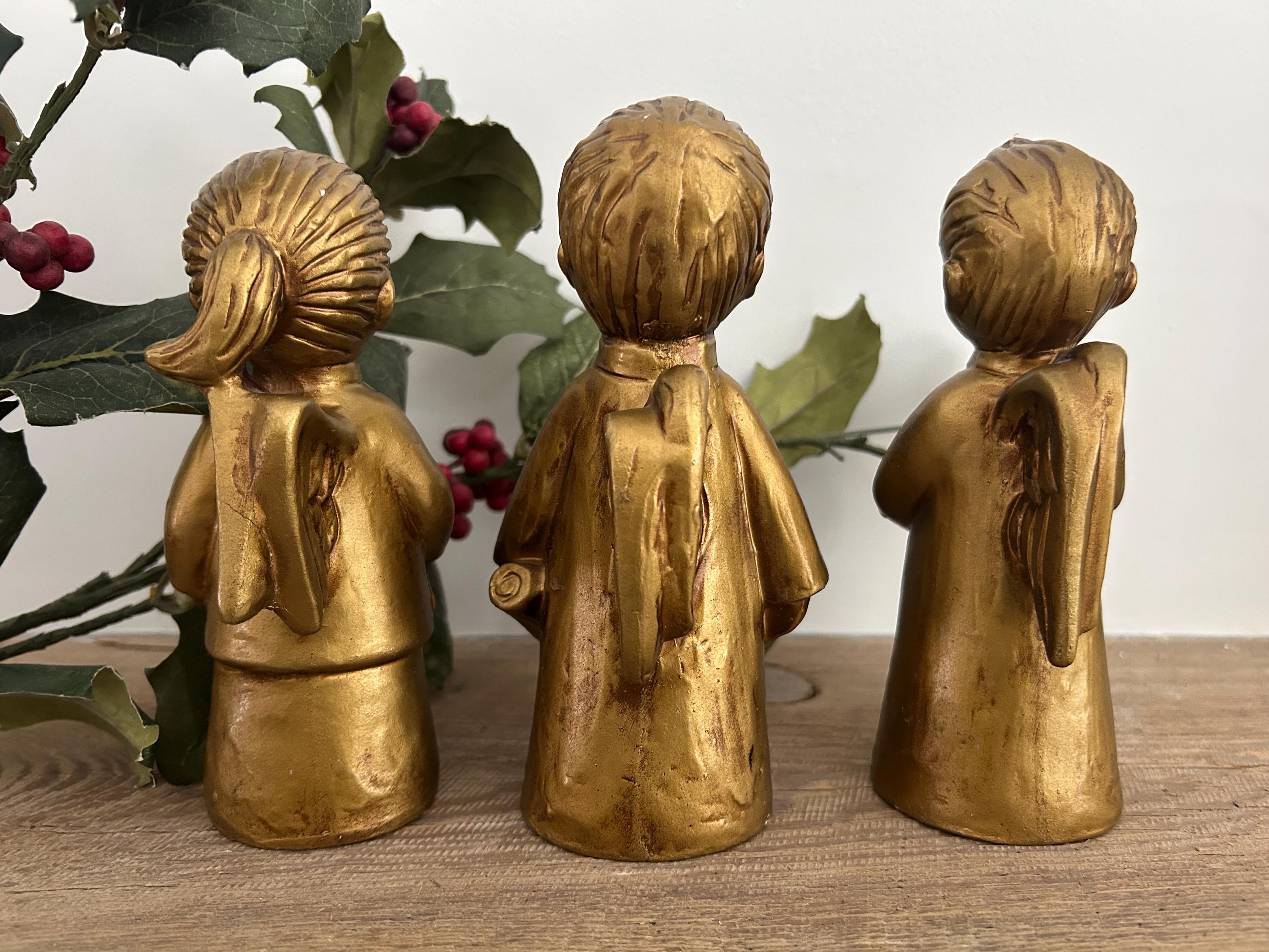 Vintage Dickson Gold Choir Angels Set of 3 Singing Children Japan