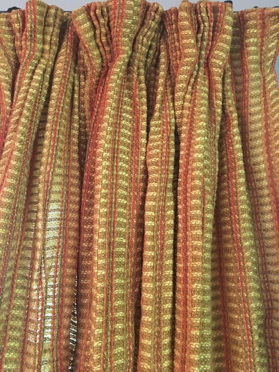 Mcm Curtains Pinch Pleated Curtain Panels Vintage Sears Etsy